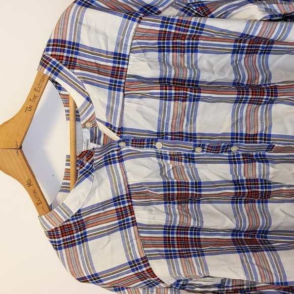 Every Moment Women's Size XL Cotton Blend Plaid Button Down Shirt New - Picture 2 of 14